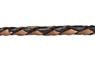 Боло плетеный кожаный шнур 3,5-4 мм (длина 91 см) двухцветный коричневый-черный (натуральная кожа)